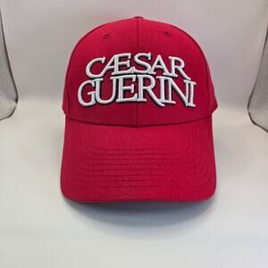 Caesar Guerini Red Baseball Hat Veni Vidi Vici Adjustable Cap Cotton